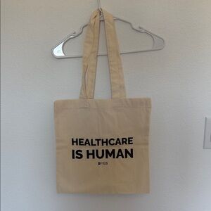 Figs beige Tote with Black Text